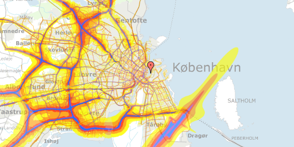 Trafikstøjkort på Toldbodgade 10C, 1. , 1253 København K