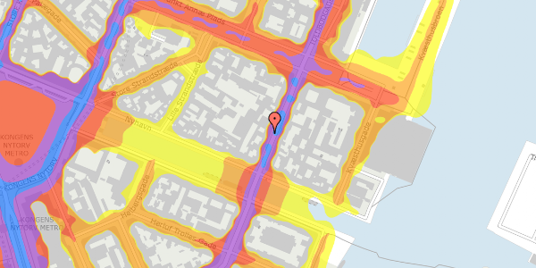 Trafikstøjkort på Toldbodgade 11, 4. th, 1253 København K