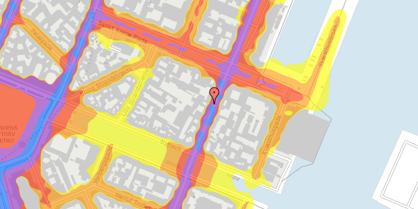 Trafikstøjkort på Toldbodgade 17, 1. , 1253 København K