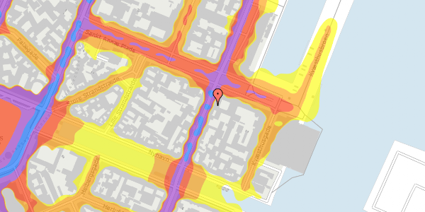 Trafikstøjkort på Toldbodgade 18, 1. th, 1253 København K