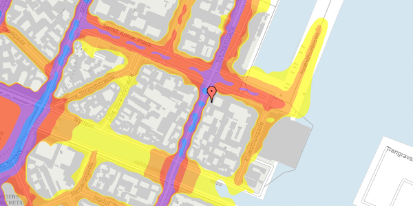 Trafikstøjkort på Toldbodgade 18, 1. tv, 1253 København K