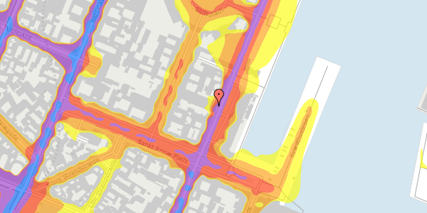 Trafikstøjkort på Toldbodgade 33, 3. , 1253 København K