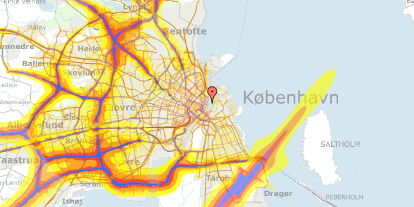 Trafikstøjkort på Toldbodgade 35A, 3. , 1253 København K