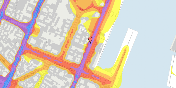 Trafikstøjkort på Toldbodgade 35, 2. th, 1253 København K