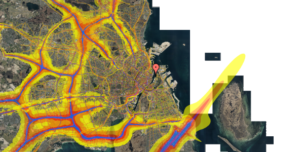 Trafikstøjkort på Toldbodgade 67A, 1. th, 1253 København K