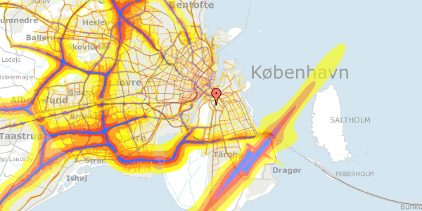 Trafikstøjkort på Tom Kristensens Vej 6, 1. 115, 2300 København S