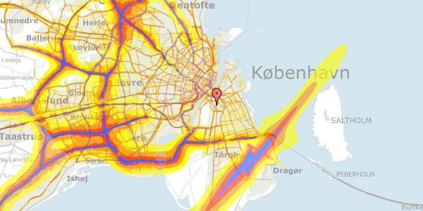 Trafikstøjkort på Tom Kristensens Vej 10, 3. 312, 2300 København S