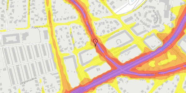 Trafikstøjkort på Torbenfeldtvej 21, st. tv, 2700 Brønshøj