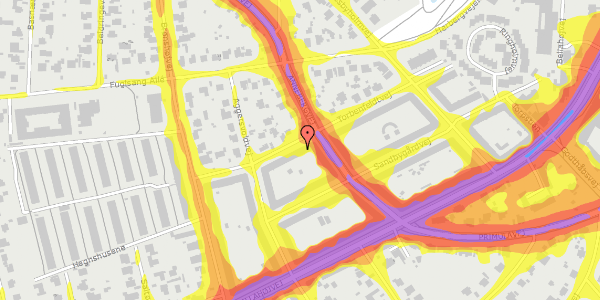 Trafikstøjkort på Torbenfeldtvej 23, 1. tv, 2700 Brønshøj