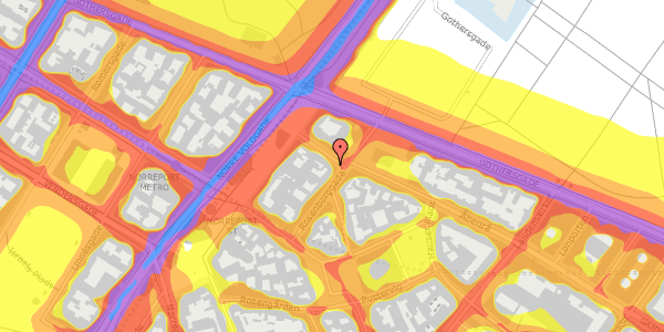 Trafikstøjkort på Tornebuskegade 1, 2. , 1131 København K