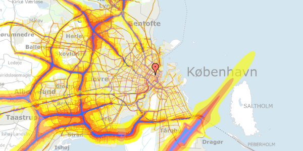 Trafikstøjkort på Tornebuskegade 3, st. , 1131 København K