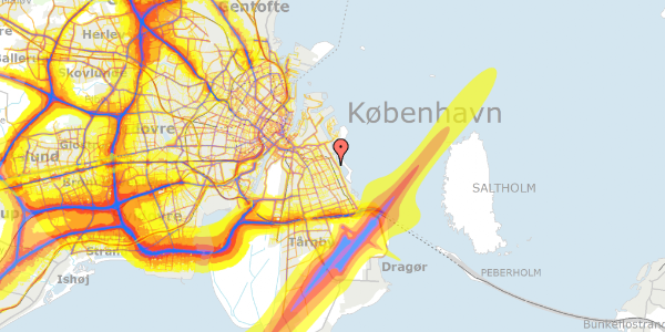 Trafikstøjkort på Tovelillevej 37, 2300 København S