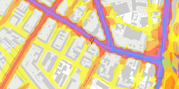 Trafikstøjkort på Tranevej 1, 1. th, 2400 København NV