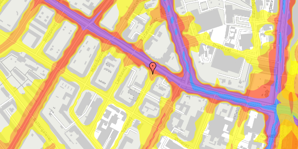 Trafikstøjkort på Tranevej 2, kl. , 2400 København NV