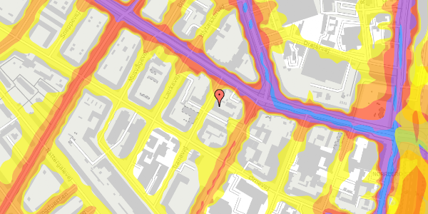 Trafikstøjkort på Tranevej 5, 1. tv, 2400 København NV