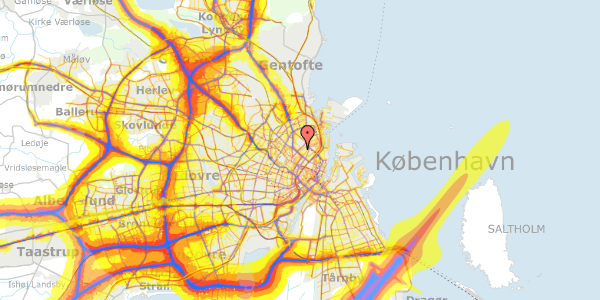 Trafikstøjkort på Trepkasgade 8, 3. th, 2100 København Ø