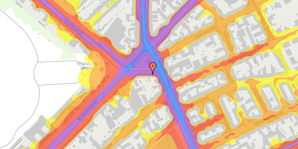 Trafikstøjkort på Trianglen 3, st. , 2100 København Ø