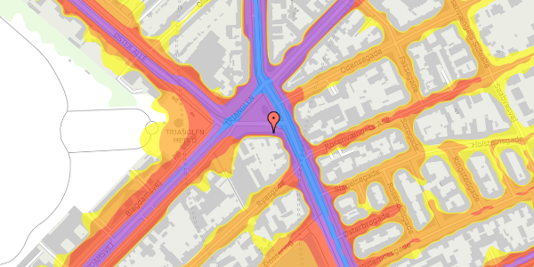 Trafikstøjkort på Trianglen 3, 1. , 2100 København Ø