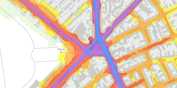 Trafikstøjkort på Trianglen 4, st. 5, 2100 København Ø