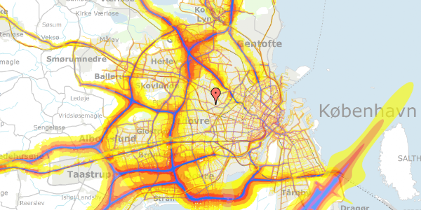 Trafikstøjkort på Tryggevældevej 41, 2720 Vanløse