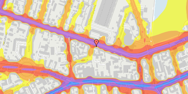 Trafikstøjkort på Tullinsgade 1, 1. , 1618 København V