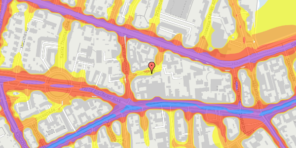 Trafikstøjkort på Tullinsgade 23, st. tv, 1618 København V