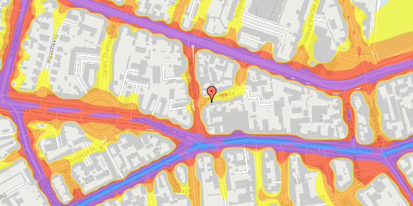 Trafikstøjkort på Tullinsgade 27, st. 3, 1618 København V