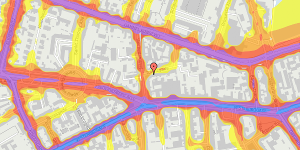 Trafikstøjkort på Tullinsgade 27, st. 4, 1618 København V