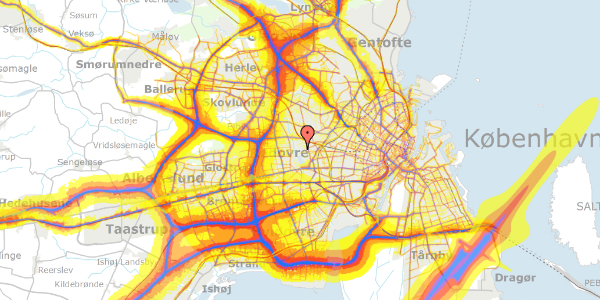 Trafikstøjkort på Tyborøn Allé 16, 2720 Vanløse