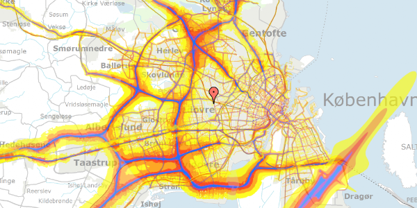 Trafikstøjkort på Tyborøn Allé 61, 2720 Vanløse