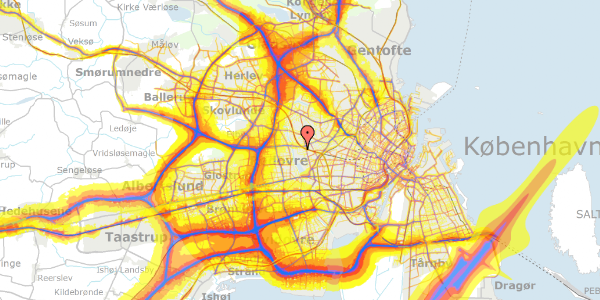 Trafikstøjkort på Tyborøn Allé 74, 2720 Vanløse