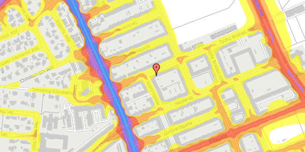 Trafikstøjkort på Tycho Brahes Allé 12, st. tv, 2300 København S