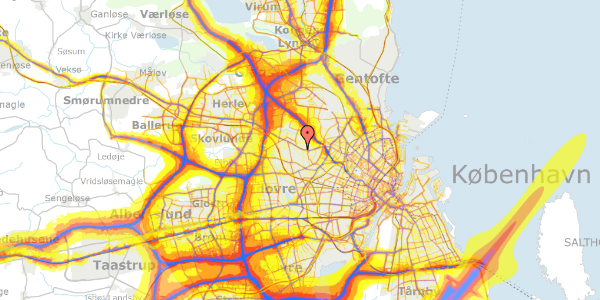 Trafikstøjkort på Tølløsevej 13, 2. th, 2700 Brønshøj