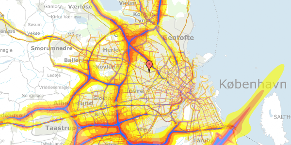 Trafikstøjkort på Tølløsevej 21, 1. th, 2700 Brønshøj