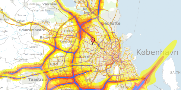 Trafikstøjkort på Tølløsevej 21, 2. th, 2700 Brønshøj