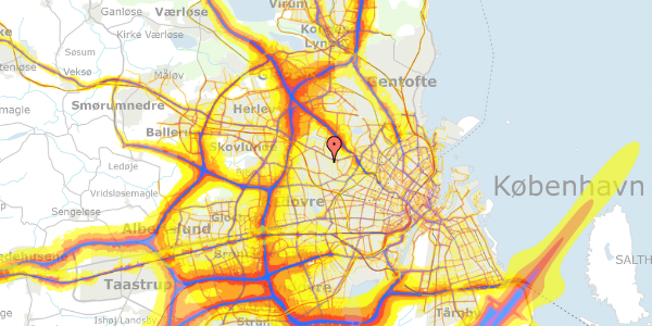 Trafikstøjkort på Tølløsevej 46, 2700 Brønshøj