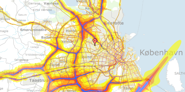 Trafikstøjkort på Tølløsevej 53, 2700 Brønshøj