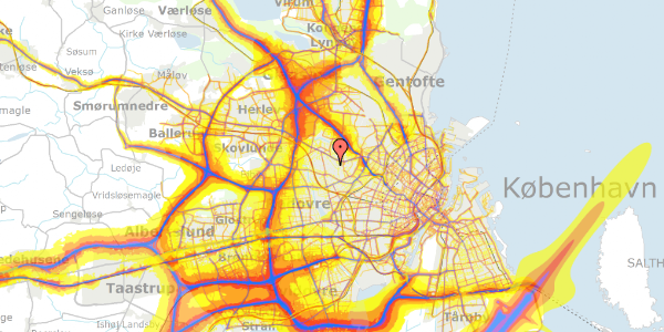 Trafikstøjkort på Tølløsevej 67, 2700 Brønshøj