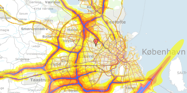 Trafikstøjkort på Tølløsevej 85, 2700 Brønshøj