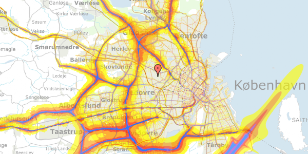 Trafikstøjkort på Tølløsevej 89, 2700 Brønshøj