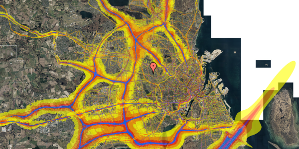 Trafikstøjkort på Tølløsevej 90, 2700 Brønshøj