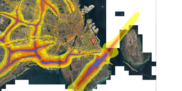 Trafikstøjkort på Tønnesvej 14, 2. th, 2300 København S