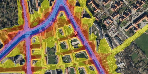 Trafikstøjkort på Tårnblæservej 3, 2. th, 2400 København NV