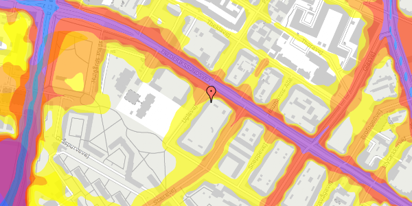 Trafikstøjkort på Uglevej 5, 1. tv, 2400 København NV