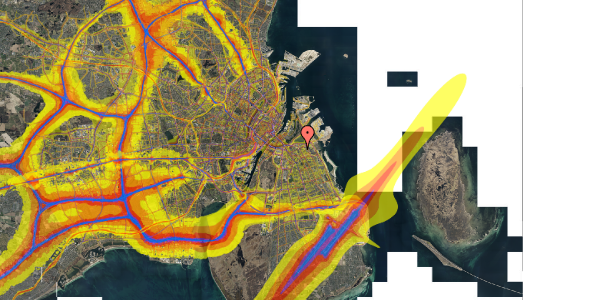 Trafikstøjkort på Ungarnsgade 7, 4. tv, 2300 København S