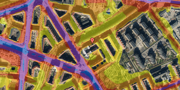 Trafikstøjkort på Uplandsgade 8, 5. tv, 2300 København S