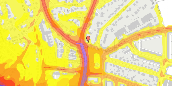 Trafikstøjkort på Utterslev Torv 30, 1. th, 2400 København NV