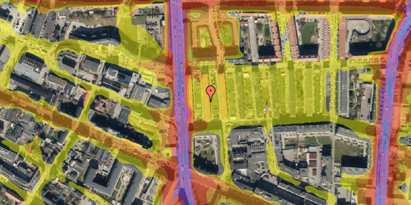 Trafikstøjkort på Vagtmestervej 8, 2. th, 2400 København NV