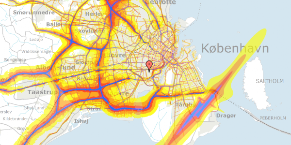 Trafikstøjkort på Valbygårdsvej 53, 4. th, 2500 Valby