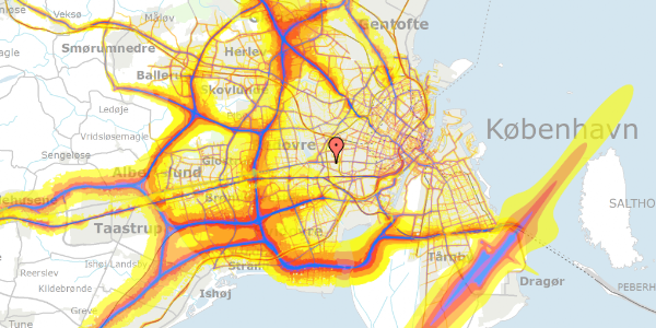 Trafikstøjkort på Valbyholm 20, st. th, 2500 Valby